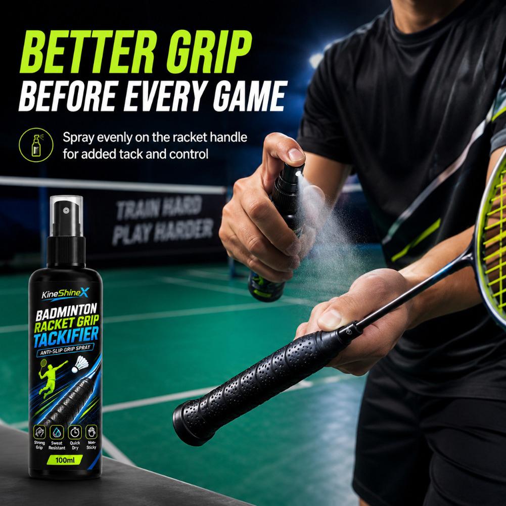 Badminton Grip - Spray antypoślizgowy do rączek rakiet do