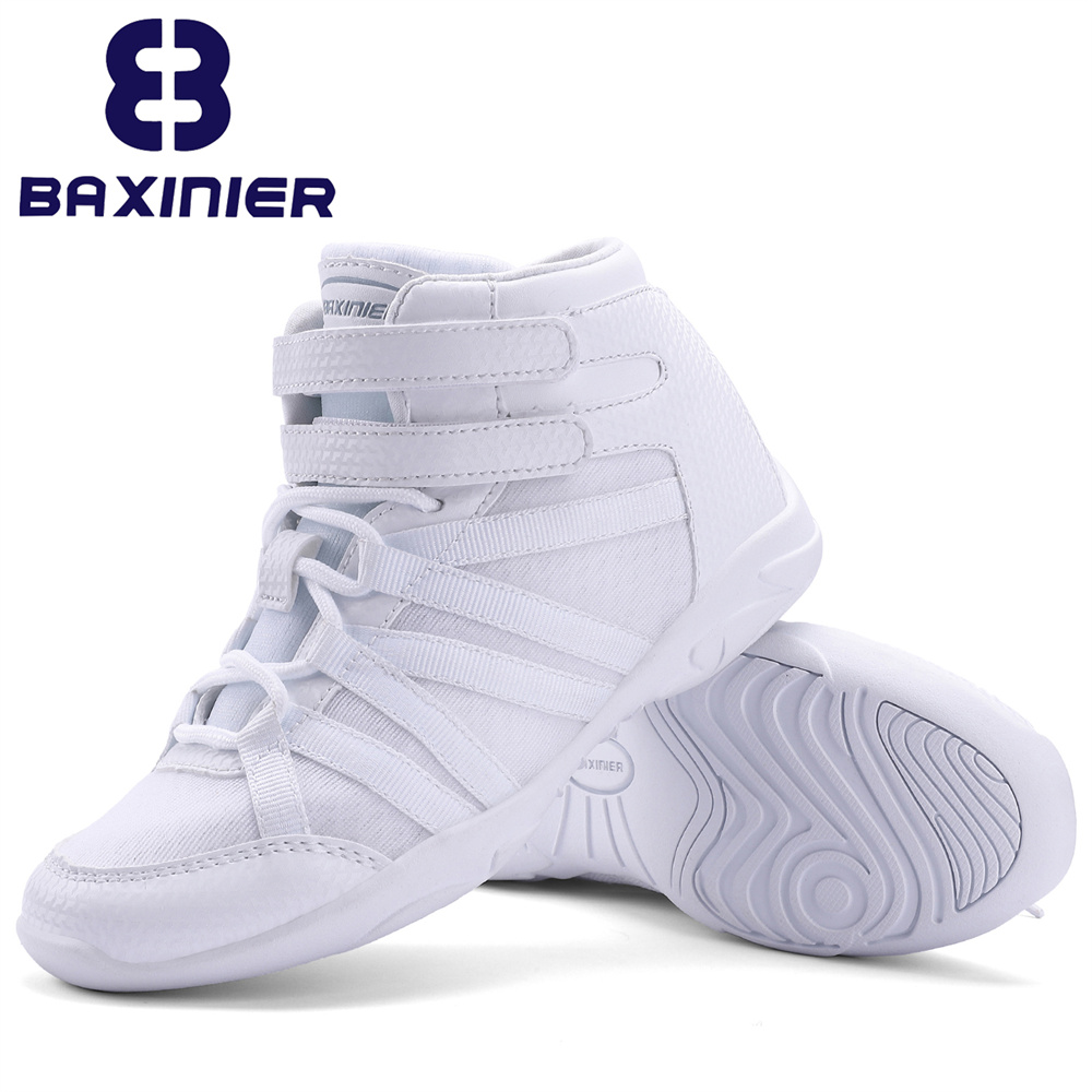Badminton Shoes - BAXINIER Dziewczęce białe wysokie buty cheerleaderek