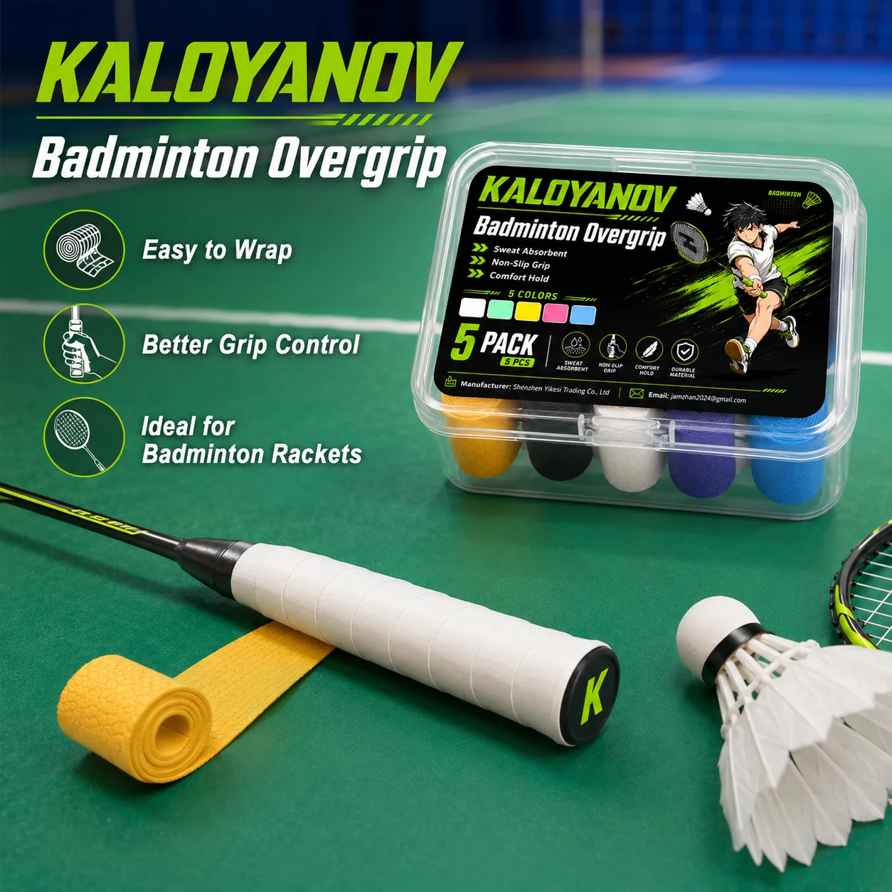 Owleczka do rakiety tenisowej, – Badminton Materi recenzja i cena
