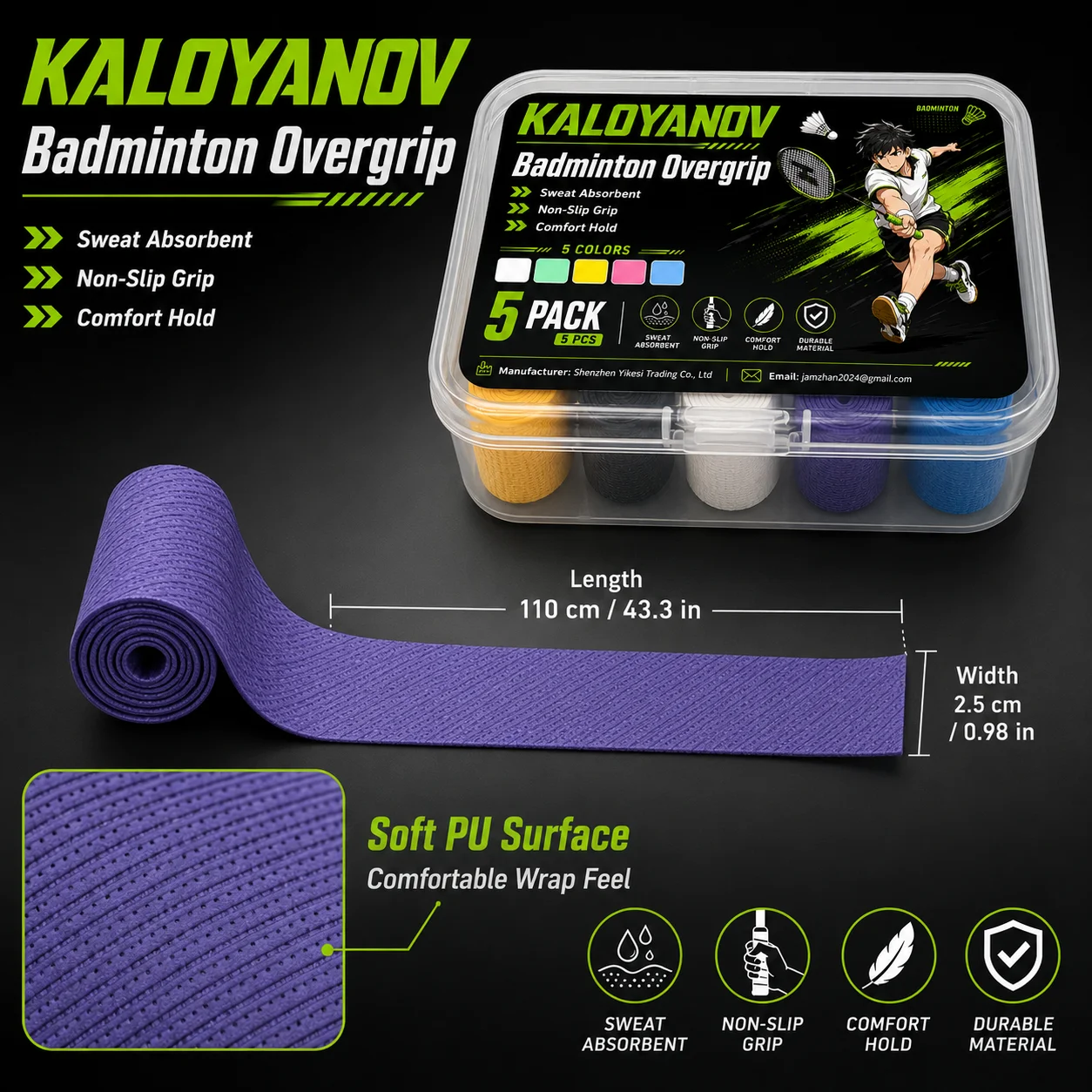 Owleczka do rakiety tenisowej, – Badminton Materi recenzja i cena