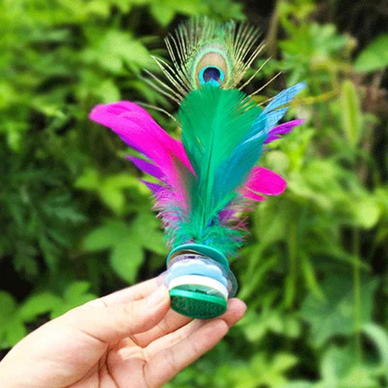 Kolorowy lotek Jianzi z pióram – Feather Shuttlecock recenzja i cena