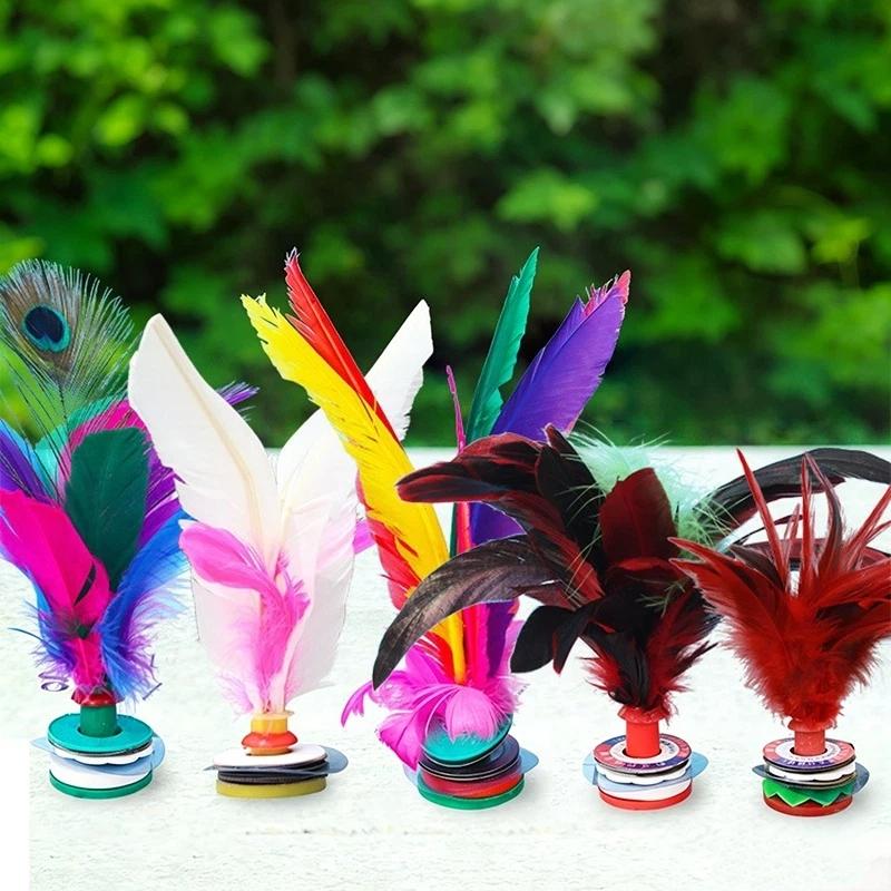 Kolorowy lotek Jianzi z pióram – Feather Shuttlecock recenzja i cena